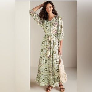 NWT Soft Surroundings Petite Zia Maxi Dress Boho Size Petite Medium